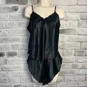 Vintage 90s Vanity Fair Silky Satin Cami Shorts Lingerie Sleepwear Loungewear